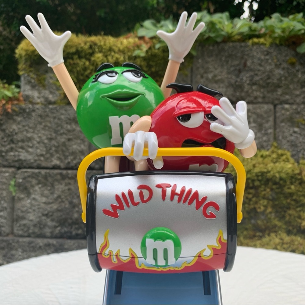 Vintage M&Ms Wild Thing Roller Coaster Car Candy Dispenser Ltd Edition 2002 Y2K